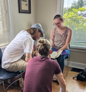 Songwriting class at The Tuned In Academy taught by Berklee graduates Jenna McGoran and Caleb Carr